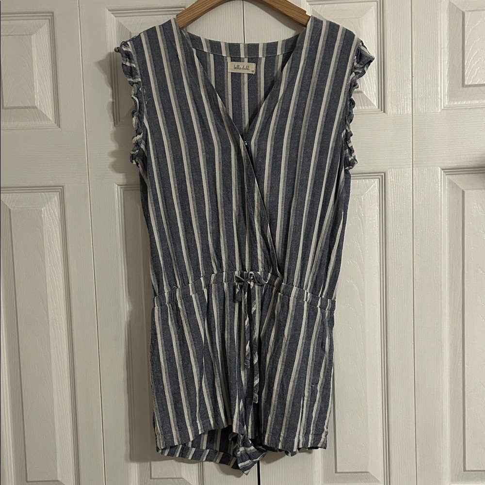 Bella Dahl Blue and White Striped Romper